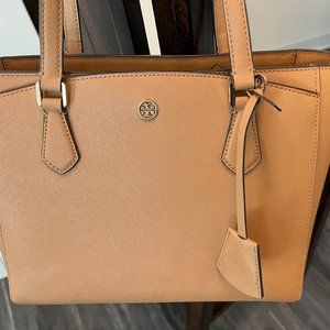 TORY BURCH Robinson Small Triple Compartment Tote Cardamom